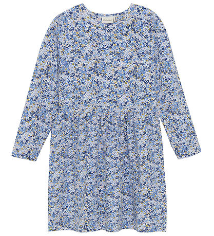 Minymo Kleid - True Blue m. Blumenprint