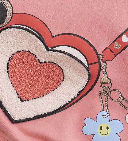 Minymo Sweatshirt - Strawberry Ice w. Print