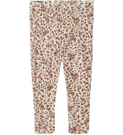 Wheat Leggings - ull - Agi - Rose Blóm