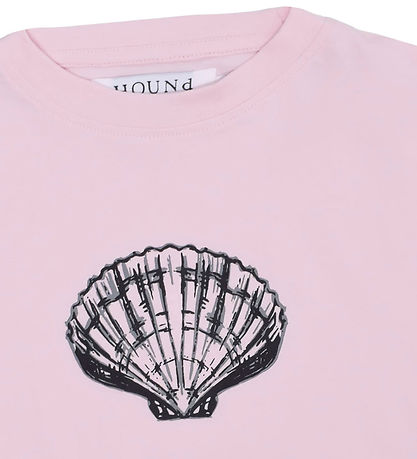Hound T-shirt - Soft Pink w. Seashell