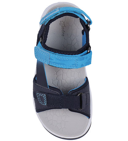 Superfit Sandalar - Criss Cross - Blátt/Turkis Grænt