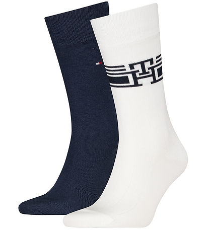 Tommy Hilfiger Socken - 2er-Pack - Weiß/Blau