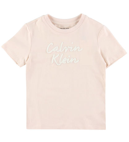 Calvin Klein Stuttermabolur - Colour Lógó - Silfur Peony Bleikt