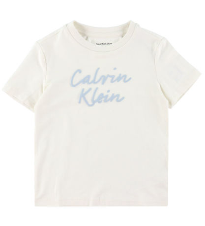 Calvin Klein Stuttermabolur - Colour Lógó - Tófú White