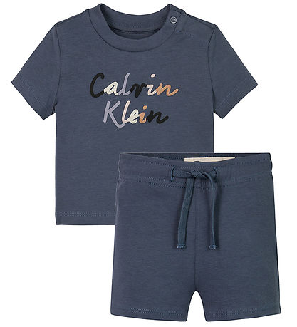 Calvin Klein Sett - Stuttbuxur/Stuttermabolur - Colour Lógó - Gr