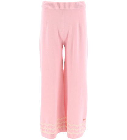 Emporio Armani Byxor - Stickad - Rosa/Off White