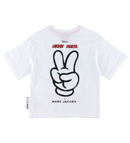 Little Marc Jacobs Stuttermabolur - Hvítur M. Mickey Mouse