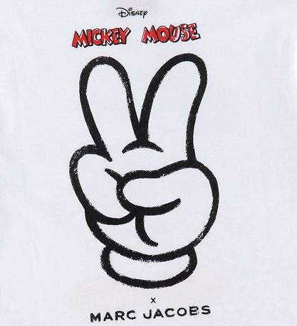 Little Marc Jacobs Stuttermabolur - Hvítur M. Mickey Mouse