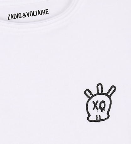 Zadig & Voltaire Stuttermabolur - Hvítt