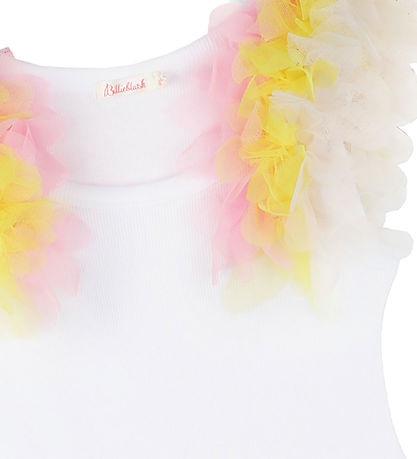 Billieblush Kleid - Rib - Weiß m. Tüll