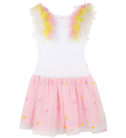 Billieblush Kleid - Rib - Weiß m. Tüll