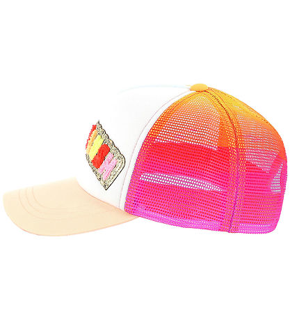 Billieblush Kappe - Weiß/Multi m. Goldglitzer