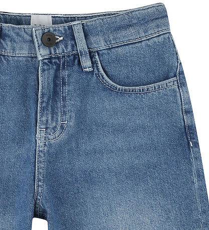 BOSS Stuttbuxur - Gallaefni - Denim Blue Clear