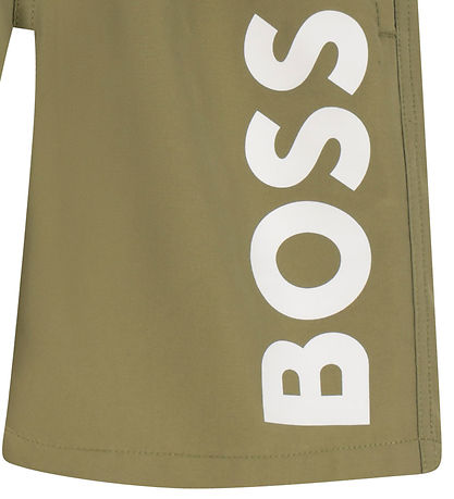 BOSS Badshorts - Dark Green m. Vit