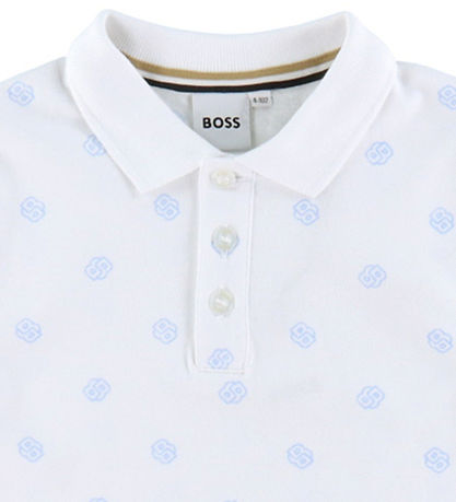 BOSS Polo - Hvítt/blátt