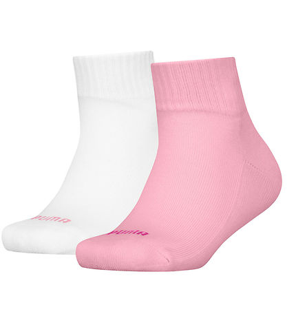 Puma Socken - Kids Quarter - 2er-Pack - Weiß/Rosa m. Herz-Logo