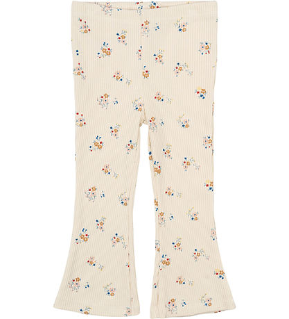 The New Siblings Trousers - Flared Rib - TnstNaya - White Swan A