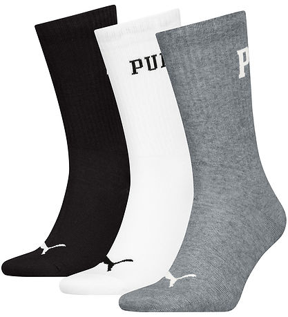 Puma Socken - 3er-Pack - Regular Crew - Grau/Weiß/Schwarz