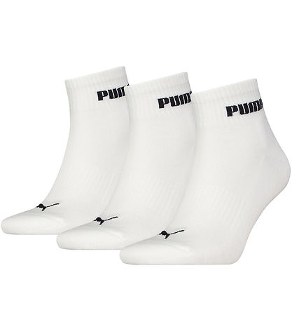 Puma Ankle Socks - 3-Pack - Quarter - White