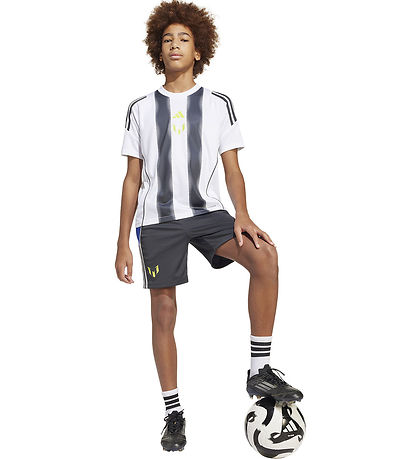 adidas Performance Stuttermabolur - Messi TR Jsy Y - White/Carbo