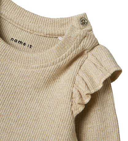 Name It Kleid - NbfSiclo - Vergoldetes Beige m. Glitzer