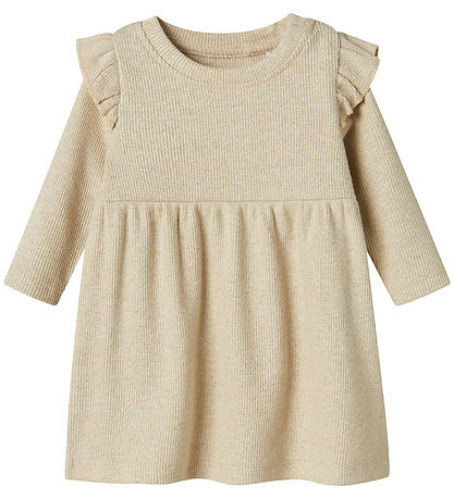 Name It Kleid - NbfSiclo - Vergoldetes Beige m. Glitzer