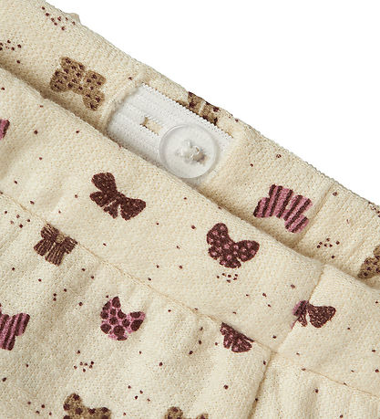 Name It Trousers - NbfRibow - Summer Sand w. Bows