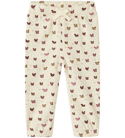 Name It Trousers - NbfRibow - Summer Sand w. Bows