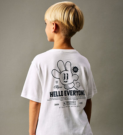 Name It T-shirt - NkmOvan - Bright White w. Print
