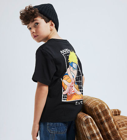 Name It T-shirt - Naruto - NkmOdal - Black w. Print