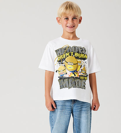 Name It T-shirt - Minions - NkmOby - Bright White w. Print