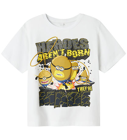 Name It T-shirt - Minions - NkmOby - Bright White w. Print
