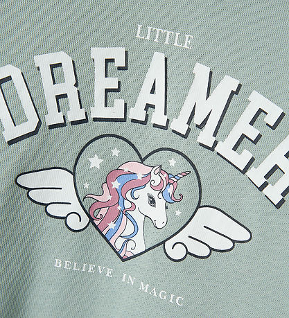 Name It Sweatshirt - Dreamer - NmfVenus - Gray Mist w. Print