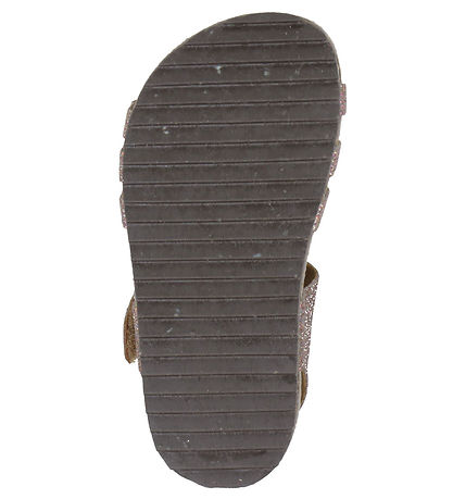 Pom Pom Sandals - Velcro Braid - Multi Glitter