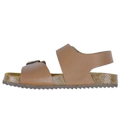 Pom Pom Sandals - Velcro - Camel