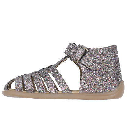 Pom Pom Sandals - Starters Velcro Braid - Multi Glitter