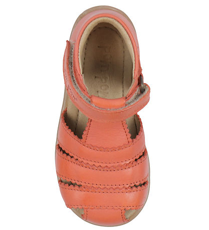 Pom Pom Sandals - Starters Scallop Velcro - Rose Melon
