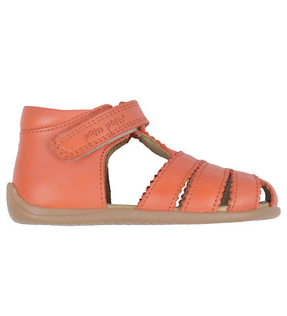 Pom Pom Sandals - Starters Scallop Velcro - Rose Melon