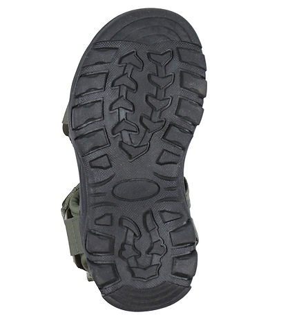 Pom Pom Sandalen - Trekking Klettband - Hunter Green