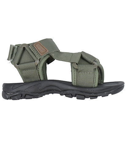 Pom Pom Sandalen - Trekking Klettband - Hunter Green
