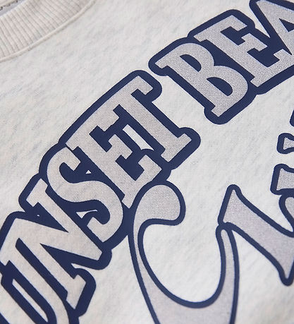 Indisk Blue Jeans Sweatshirt - Melange - Cloud m. Tryck