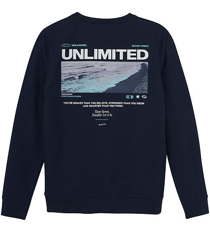 Indisk Blue Jeans Sweatshirt - Natt m. Tryck