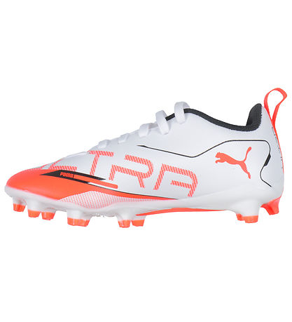 Puma Fußballschuhe - Ultra 5 Play V FG/AG Jr - Weiß/Schwarz/Glow