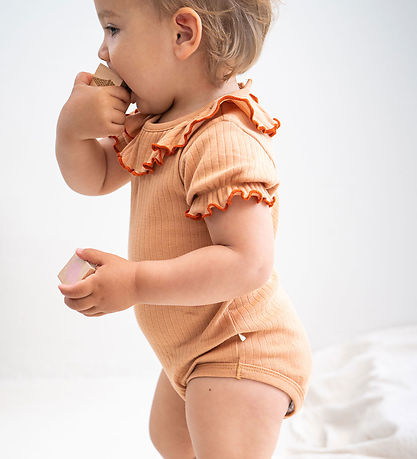 Minimalisma Bodysuit k/æ - Rib - Nynne - Peach