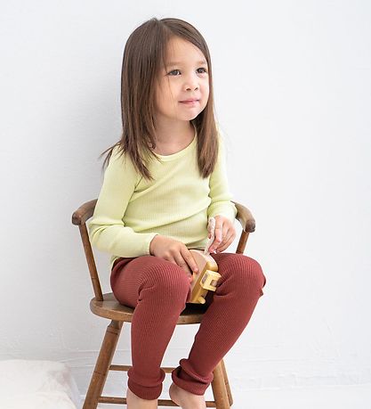 Minimalisma Bluse - Rib - Seide/Baumwolle - Bergen - Limette