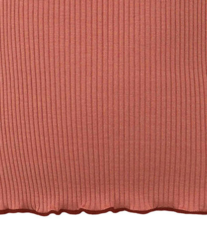 Minimalisma Stuttermabolur - Rib - Silki/Bómull - Blóm - Fornrau