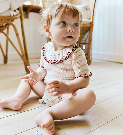 Minimalisma Romper k/æ - Rib - Zijde/Katoen - Sweet Strepen