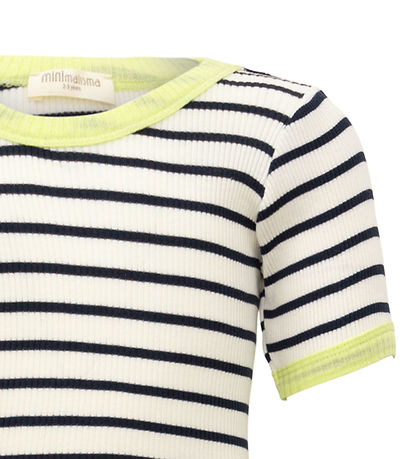 Minimalisma Bluse - Rib - Seide/Baumwolle - Beine - Sailor/Limet