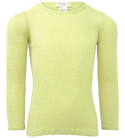 Minimalisma Bluse - Rib - Seide/Baumwolle - Bergen - Limette