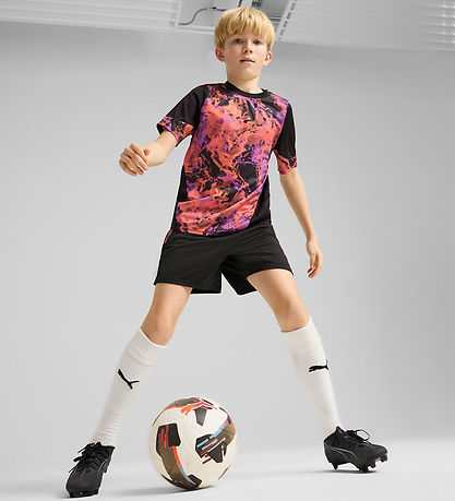 Puma Stuttermabolur - Einstaklingsbikar Jr - Svart M. Prentað